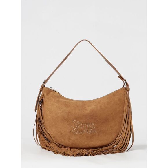 Secret Pon-Pon Shoulder Bag Woman Leather